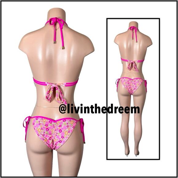 Beach Bunny Ella Triangle Top DD & Thong Bottom M or XL $216 - Picture 7 of 13